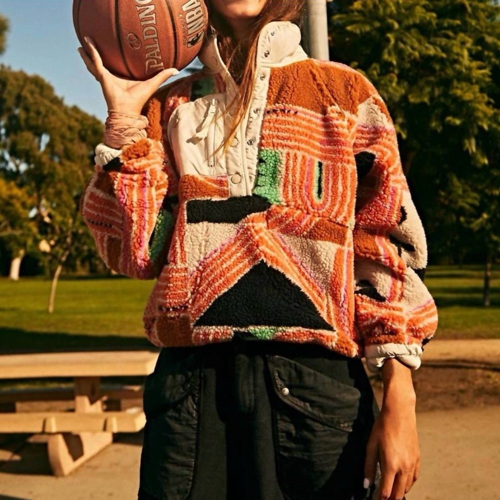 FP Movement Hit The Slopes Printed Pullover Orange Wave